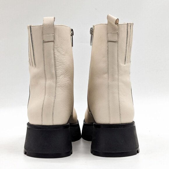 Vince Camuto Women Frames White Leather Platform Festival Zip Ankle Boots sz 8.5 - Picture 4 of 11